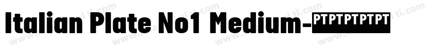 Italian Plate No1 Medium字体转换